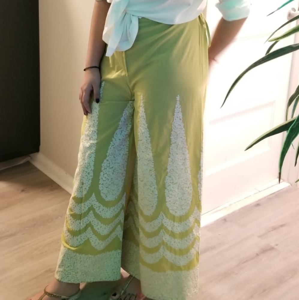 Wide Leg Plazo, Knot Tie on Waiste